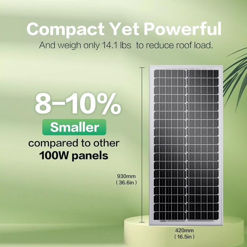 12v Solar Panel 100w Battery Charger Mono Home Off Grid Rv Camper Boat Caravan