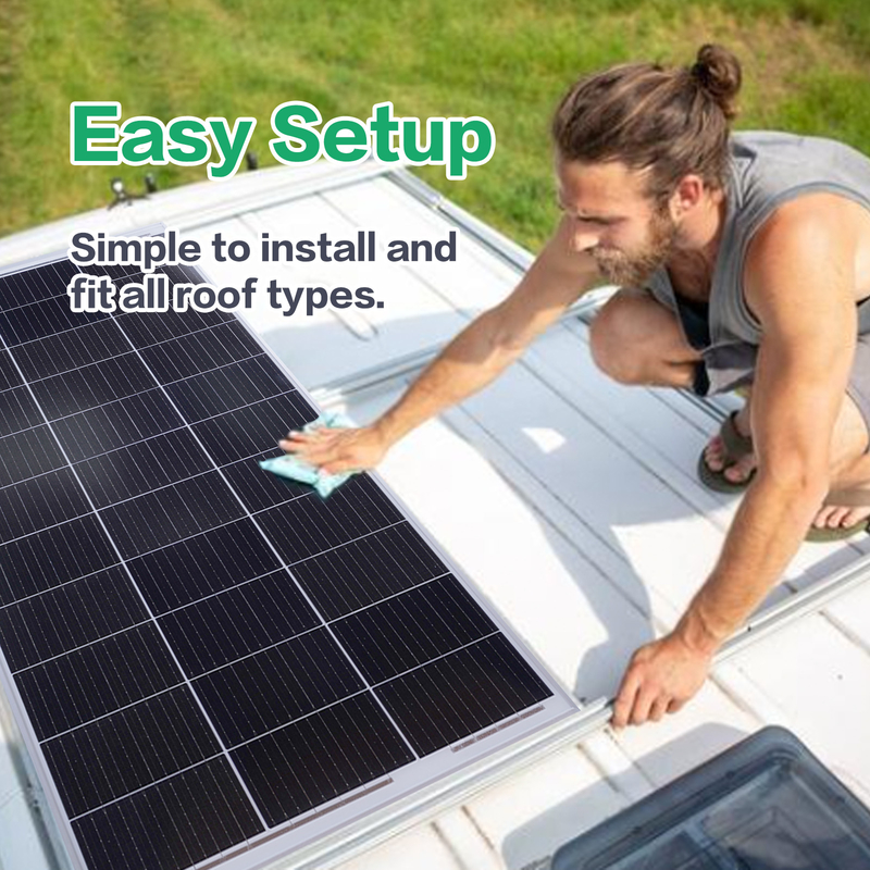 12v Solar Panel 200w Mono Off Grid Power For Rv Campervan Boat Caravan Motorhome