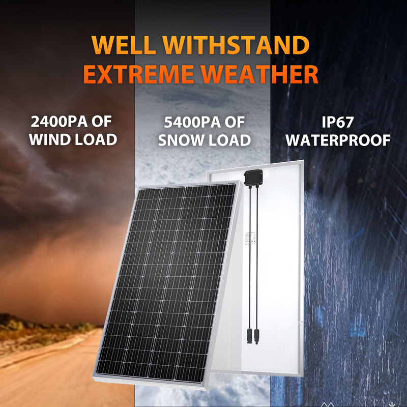 200w 400w 800w Solar Panel Kit 12v With Mounting Brackets Rv Caravan Camper Van