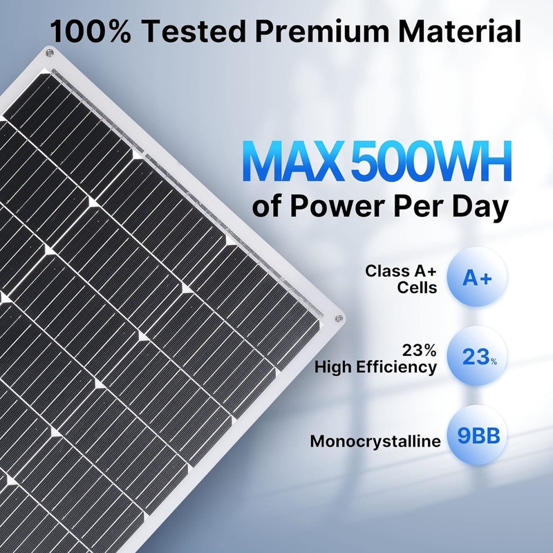 100w Flexible Solar Panel 12v For Caravan Rv Boat Cabin Home Camper Van Shed Uk