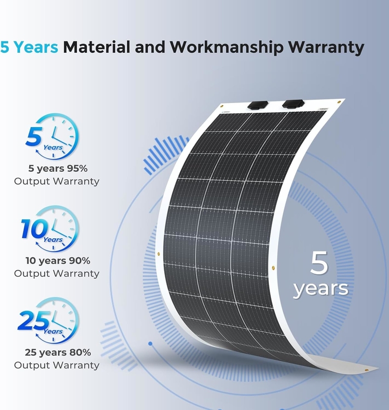 100w Flexible Solar Panel 12v For Caravan Rv Boat Cabin Home Camper Van Shed Uk
