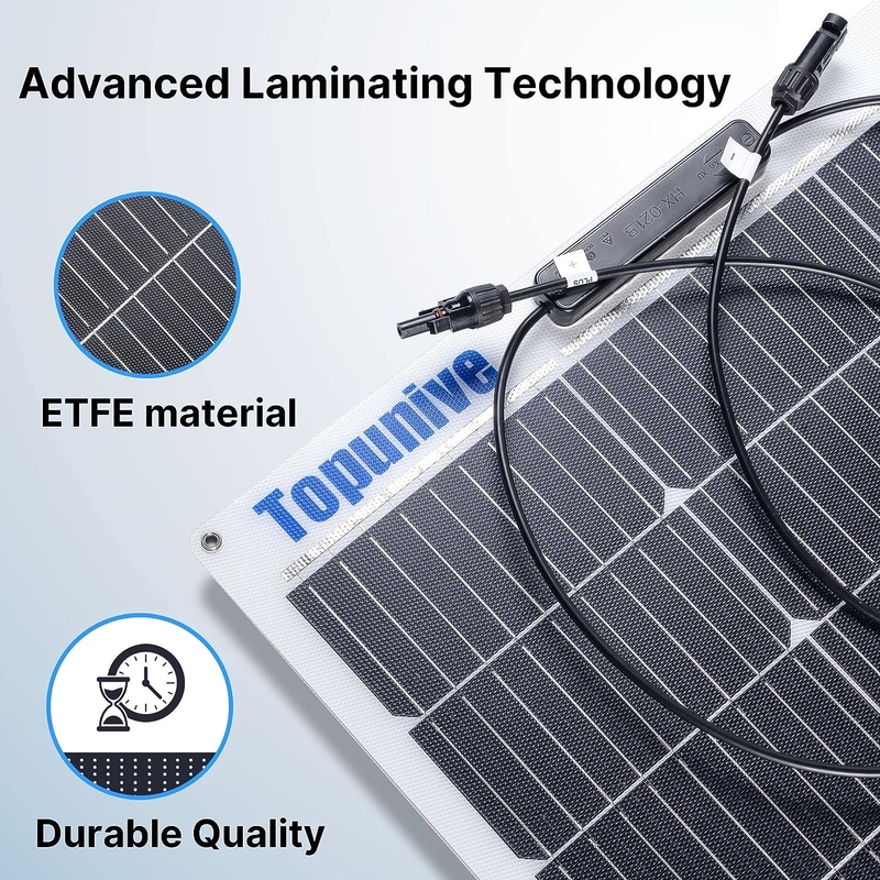 100w Flexible Solar Panel 12v For Caravan Rv Boat Cabin Home Camper Van Shed Uk